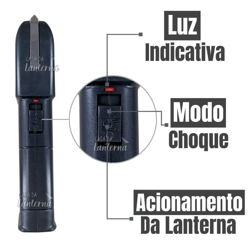 Máquina de Choque e Lanterna  Taser 928 Type C/ Led (G)